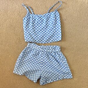 Abercrombie and Fitch and Blue Floral Women's Set (top is S and bottom is XS)